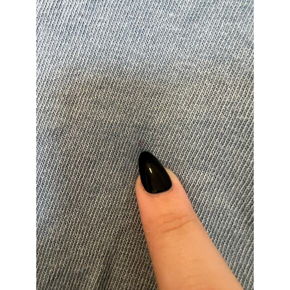 Free People We the Free Blue Oversized Slouchy Fit Tee Small Distressed Casual - Picture 7 of 8